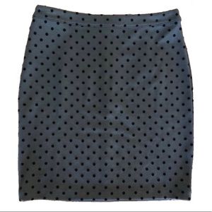 LOFT skirt with velvet polka dots